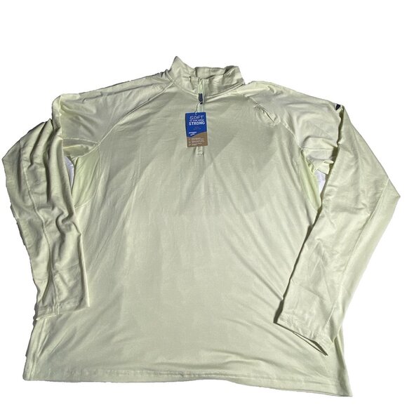 Brooks Mens Size XL Heather Honeydew Dash 1/2 Zip Pullover Thumb Loops Wicking - Picture 4 of 10